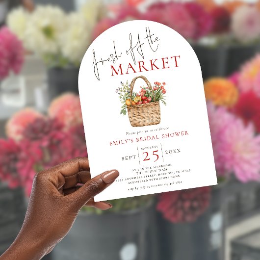 Rustic Fresh voor de Market Vrijgezellenfeest Arch Kaart