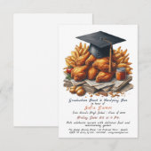 Rustic Fried Chicken Graduation Party Uitnodiging (Voorkant / Achterkant)