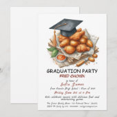 Rustic Fried Chicken Graduation Party Uitnodiging (Voorkant / Achterkant)