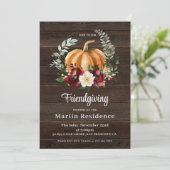 Rustic Friendgiving Thanksgiving Kaart (Staand voorkant)