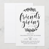 Rustic Friends Giving Dinner Uitnodiging (Voorkant / Achterkant)
