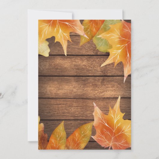 Rustic Friendsgiving Dinner Invitation Kaart (Achterkant)