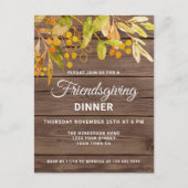Rustic Friendsgiving Invitation Briefkaart (Voorkant)