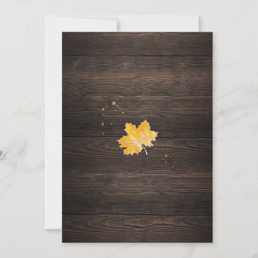 Rustic Friendsgiving Invitation with Pumpkins Kaart (Achterkant)