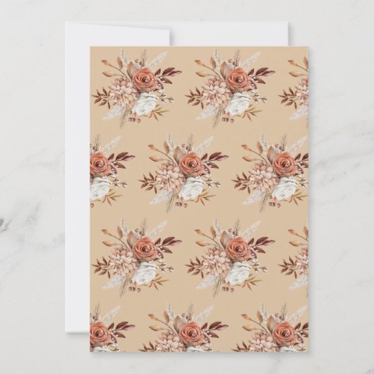 Rustic Friendsgiving Thanksgiving Potluck Kaart (Achterkant)