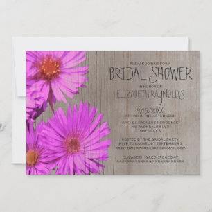 Rustic Frikart's Aster Bridal Shower Invitations Kaart