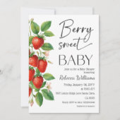 Rustic Fruit Strawberry Berry Sweet Baby Shower Kaart (Voorkant)