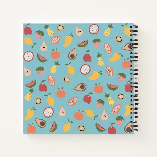 Rustic Fruits Pattern Notitieboek (Achterkant)