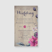 Rustic Fuchsia Floral Woodland Wedding (Voorkant)