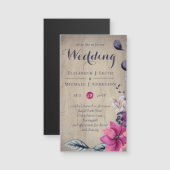 Rustic Fuchsia Floral Woodland Wedding (Voorkant / Achterkant)