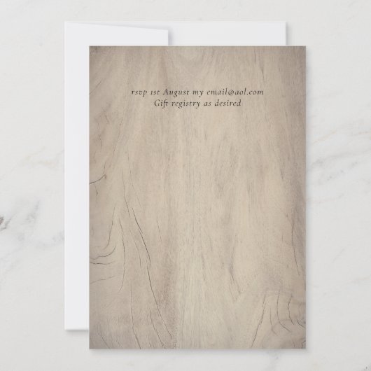 Rustic Fuchsia Floral Woodland Wedding (Achterkant)