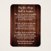 Rustic Funeral 3 Afbeelding Memorial Prayer Kaart (Achterkant)