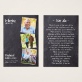 Rustic Funeral 3 Foto Memorial Prayer Kaart (Voorkant /achterkant)