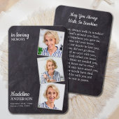 Rustic Funeral 3 Foto Memorial Prayer Kaart