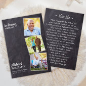 Rustic Funeral 3 Foto Memorial Prayer Kaart
