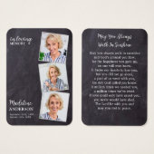 Rustic Funeral 3 Foto Memorial Prayer Kaart (Voorkant /achterkant)