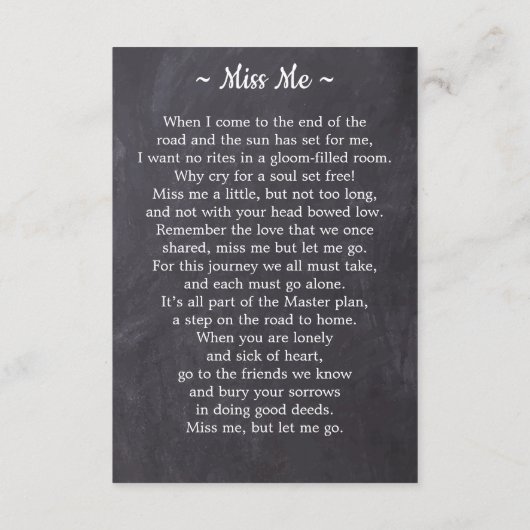 Rustic Funeral Custom 3 Photo Memorial Prayer Kaar (Achterkant)