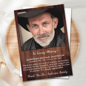 Rustic Funeral dankt u voor de sympathie Bedankkaart