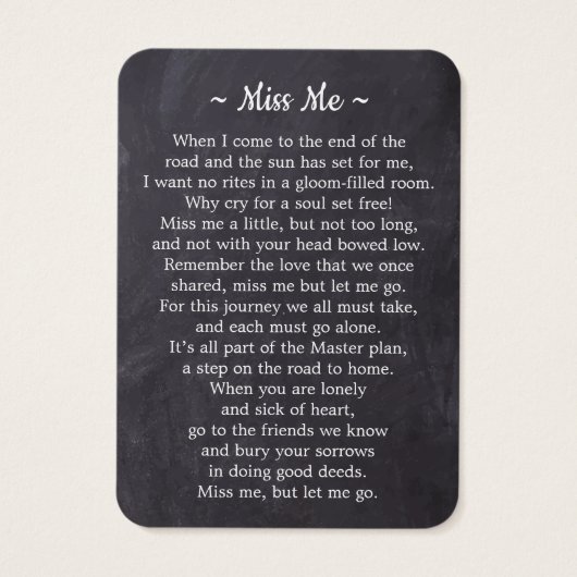 Rustic Funeral Deluxe 3 Photo Memorial Prayer Kaar Visitekaartje (Achterkant)