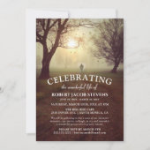 Rustic Funeral | Herdenkingsfoto van het leven Kaart (Voorkant)