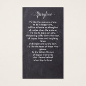 Rustic Funeral Memorial Foto sympathie Kaart gepre (Achterkant)