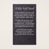 Rustic Funeral Memorial Foto sympathie Kaart gepre (Achterkant)