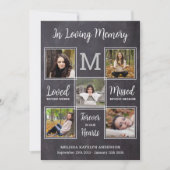 Rustic Funeral Memorial Photo Collage Sympathie Bedankkaart (Voorkant)