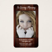 Rustic Funeral Memorial Poem Sympathie Kaart gepre (Voorkant)