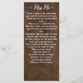 Rustic Funeral Photo Leather Memorial Prayer Kaart (Achterkant)