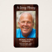 Rustic Funeral Photo Memorial Prayer Kaart Poem (Voorkant)