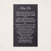 Rustic Funeral Photo Sympathy Memorial Prayer Kaar Visitekaartje (Achterkant)