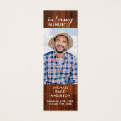 Rustic Funeral Prayer Photo Memorial Poem Bladwijz Mini Visitekaartjes (Voorkant)