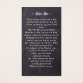 Rustic Funeral Sympathie Foto Memorial Prayer Kaar Visitekaartje (Achterkant)