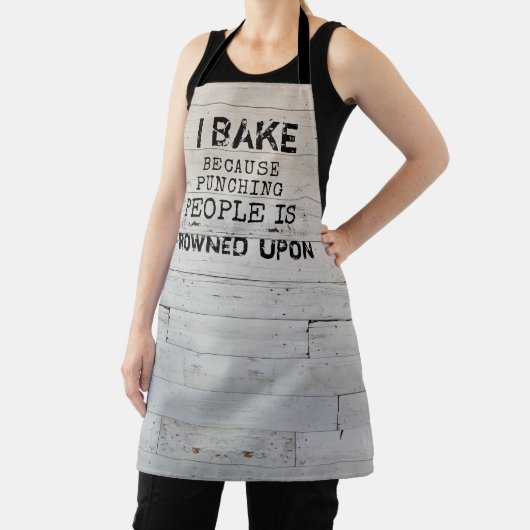 Rustic Funny Baking Quote Schort (Insitu)