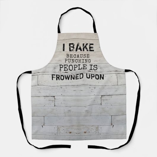Rustic Funny Baking Quote Schort (Voorkant)