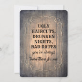 Rustic Funny Bridesmaid / Maid of Honor proposal Kaart (Voorkant)