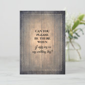 Rustic Funny Bridesmaid / Maid of Honor proposal Kaart (Staand voorkant)