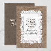 Rustic Funny Bridesmaid / Maid of Honor proposal Kaart (Voorkant / Achterkant)