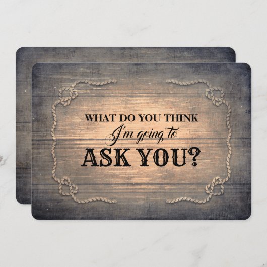 Rustic Funny Bridesmaid / Maid of Honor proposal Kaart (Voorkant / Achterkant)