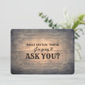 Rustic Funny Bridesmaid / Maid of Honor proposal Kaart (Staand voorkant)