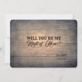 Rustic Funny Bridesmaid / Maid of Honor proposal Kaart (Achterkant)