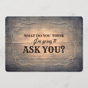 Rustic Funny Bridesmaid / Maid of Honor proposal Kaart
