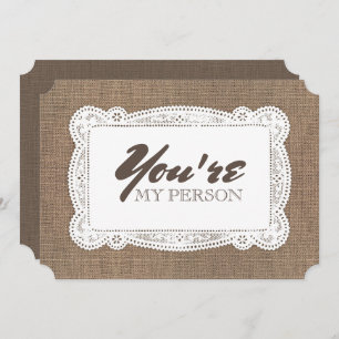 Rustic Funny Bridesmaid / Maid of Honor proposal Kaart