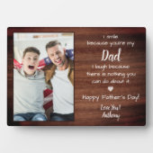 Rustic Funny Dad Poem Custom Photo Vaderdag Fotoplaat (voorkant)
