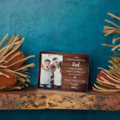 Rustic Funny Dad Poem Custom Photo Vaderdag Fotoplaat (Zijkant)