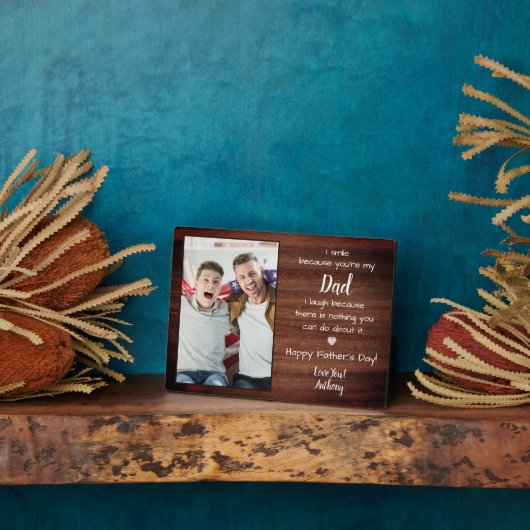 Rustic Funny Dad Poem Custom Photo Vaderdag Fotoplaat (Zijkant)