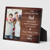 Rustic Funny Dad Poem Custom Photo Vaderdag Fotoplaat (Zijkant)