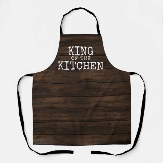 Rustic Funny King of the Kitchen Schort (Voorkant)