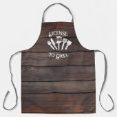 Rustic Funny Mannen's Grill Art: Licentie voor Gri Schort (Voorkant)