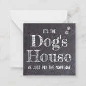 Rustic Funny We hebben de 'Dog Moving Announcement Notitiekaartje (Voorkant)